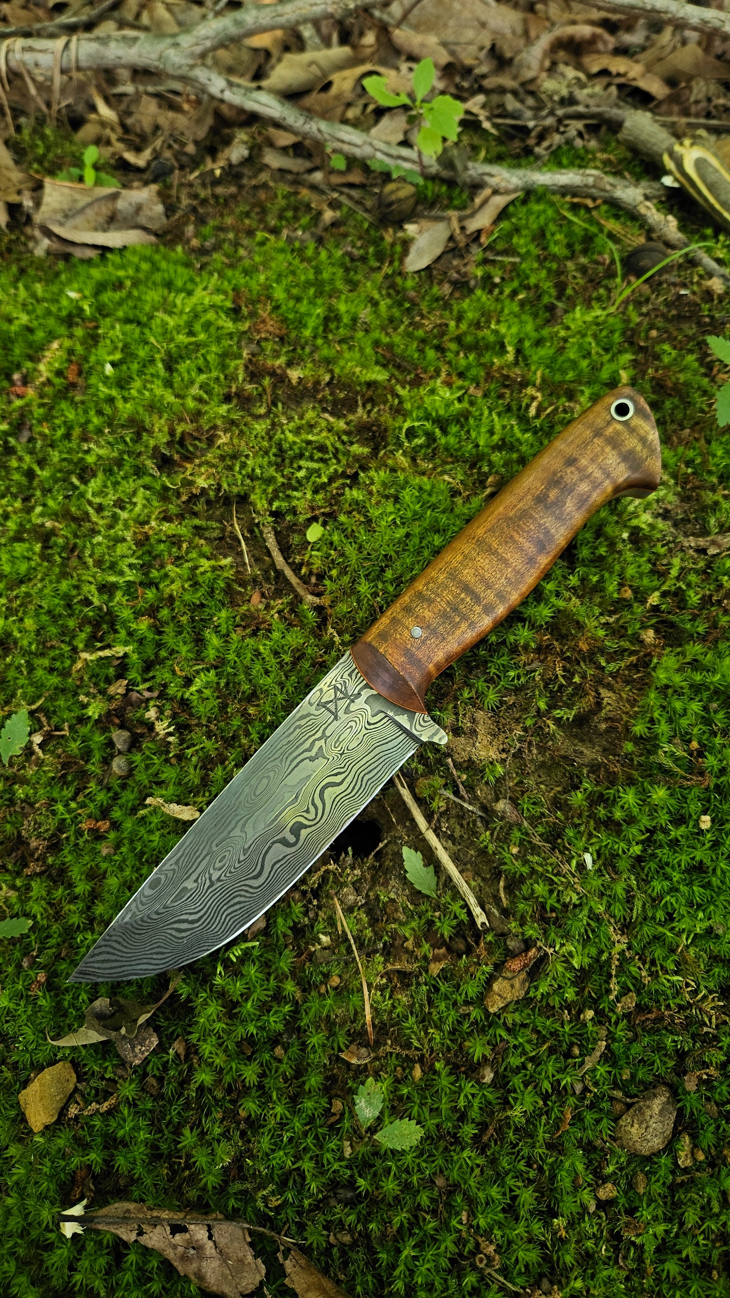 Damascus Camp Knife
