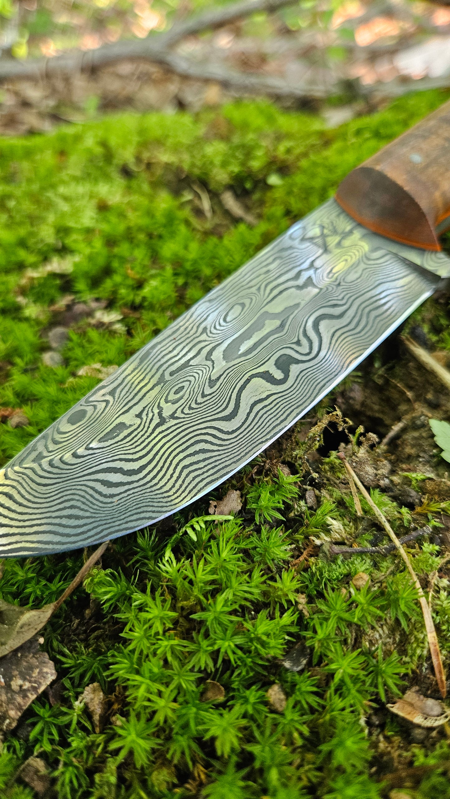Damascus Camp Knife