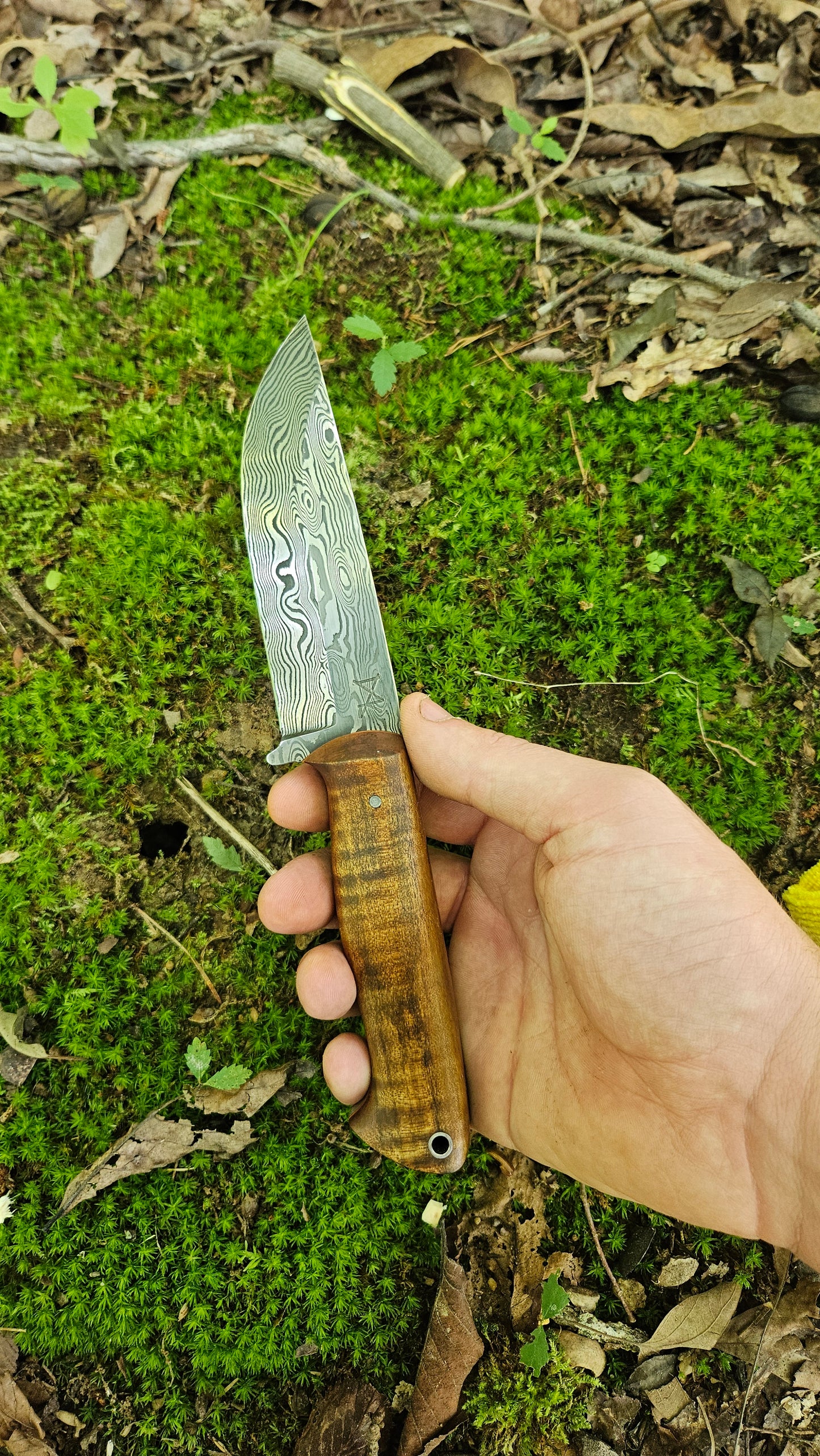 Damascus Camp Knife