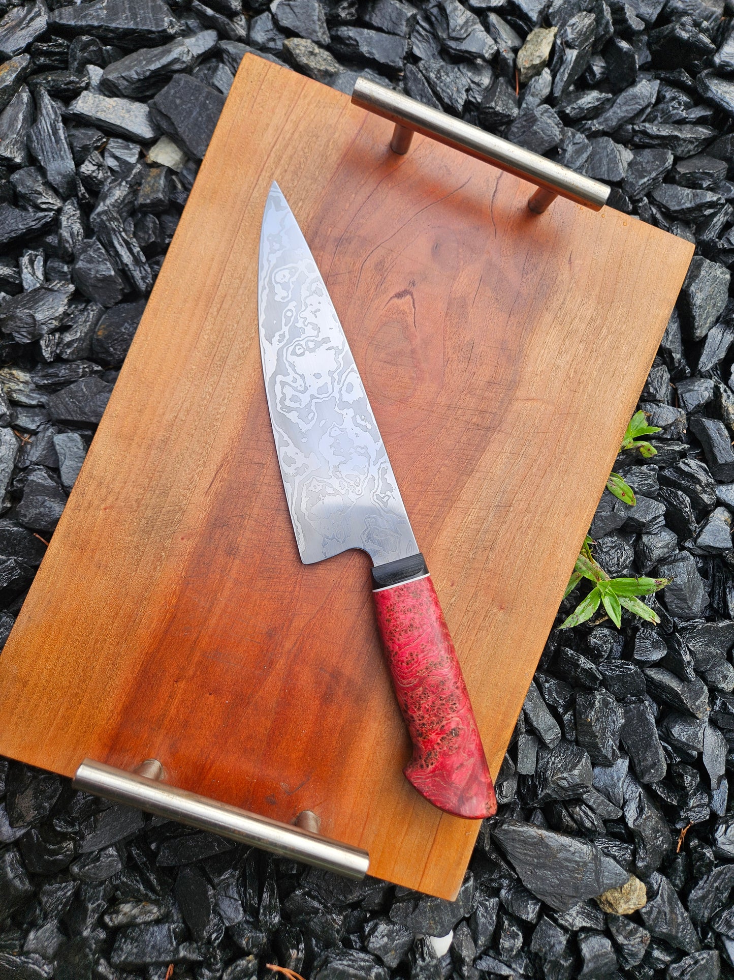 Polished Damascus Chefs Knife