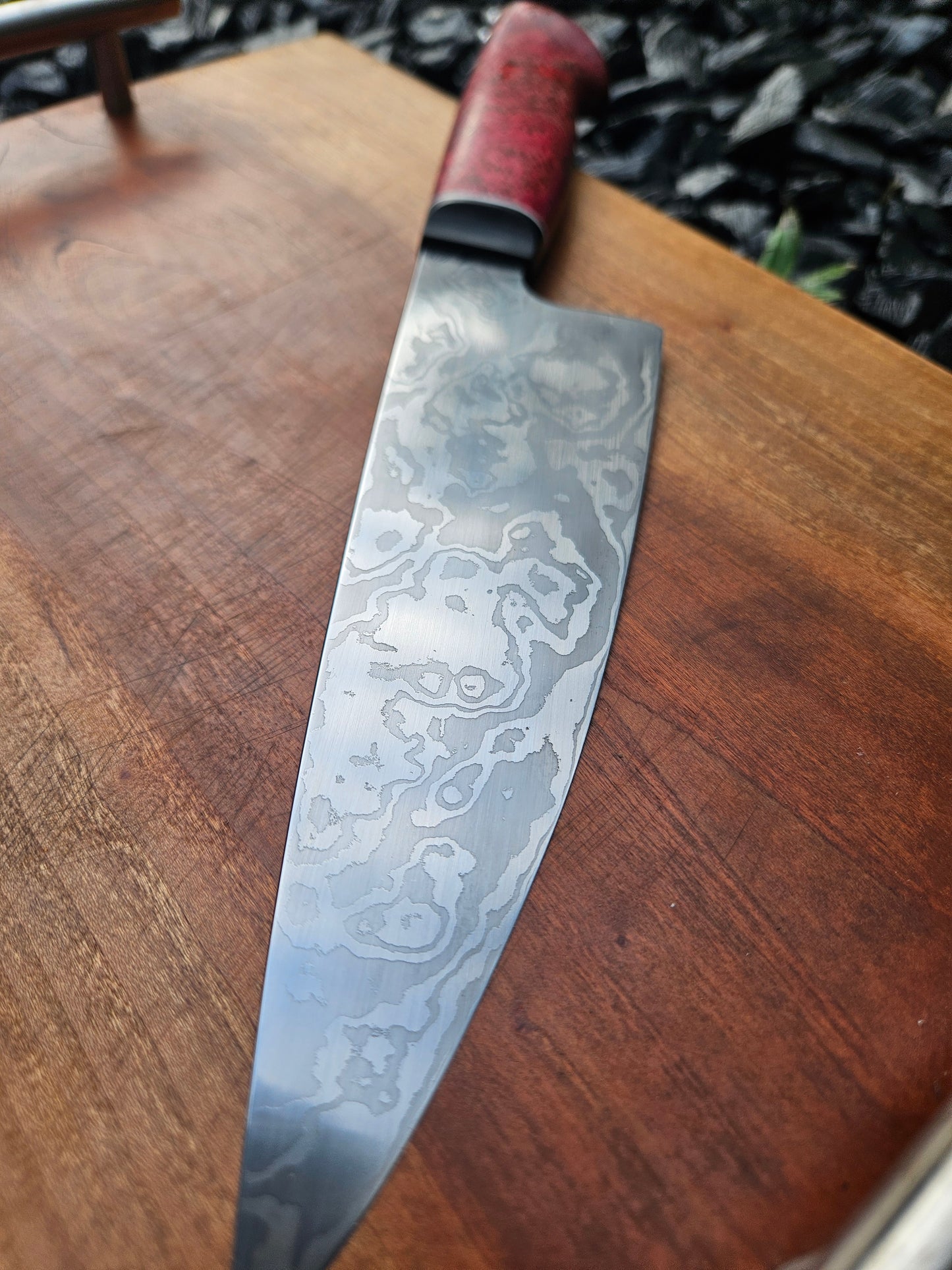 Polished Damascus Chefs Knife